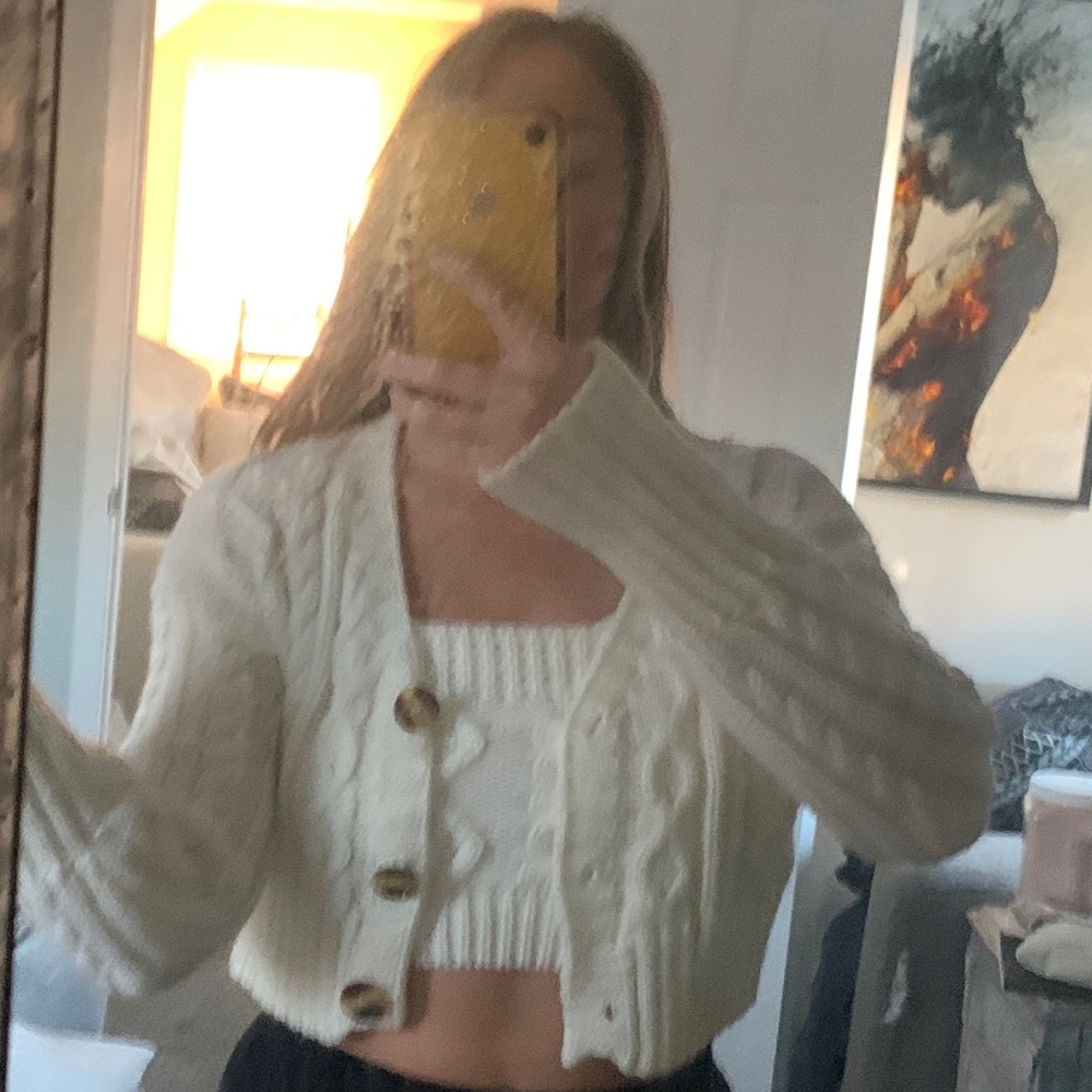 2 piece crop top sweater worn once